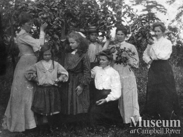 Pioneers Gathered at Hoods' Home, Quadra Island