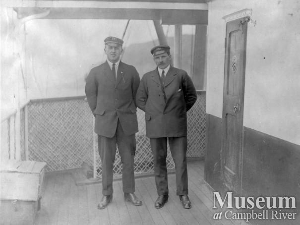 Purser Bert Robson and Captain John Park
