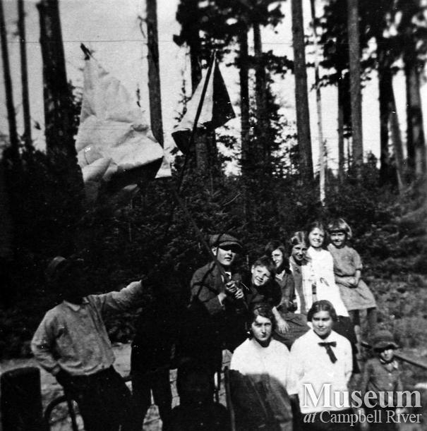 Group of Quadra Island school children
