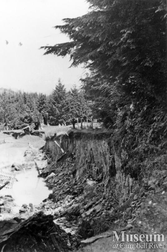 Damage as a result of the 1946 earthquake at Read Island