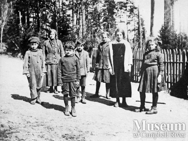 Group of children at Cortes Island