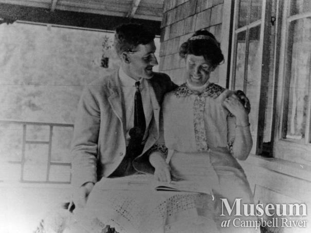 Captain and Mrs. James A. Nixon of Twin Islands in their new home