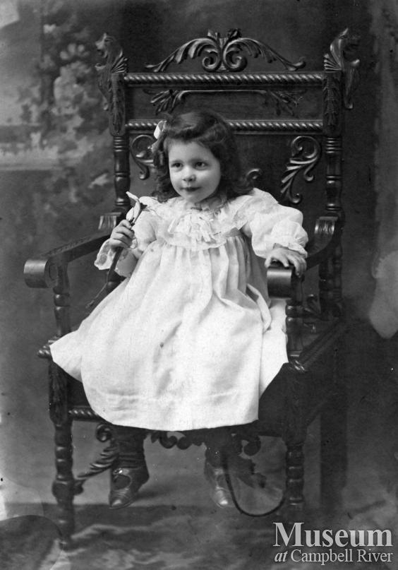 Studio portrait of Grace V. Hood of Quadra Island