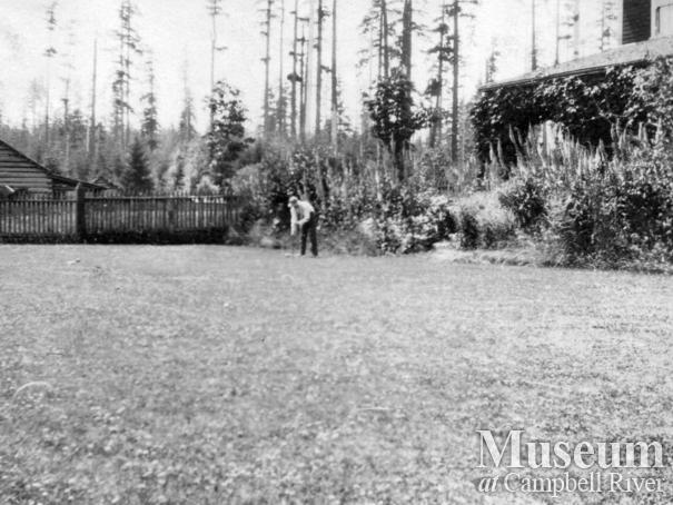 The Bagot family yard, Quadra Island