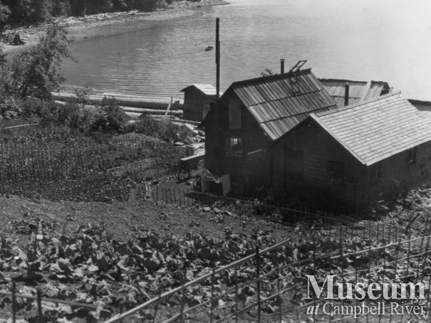 Schnarr family house at homestead up Bute Inlet Inlet, Schnarr's Landing