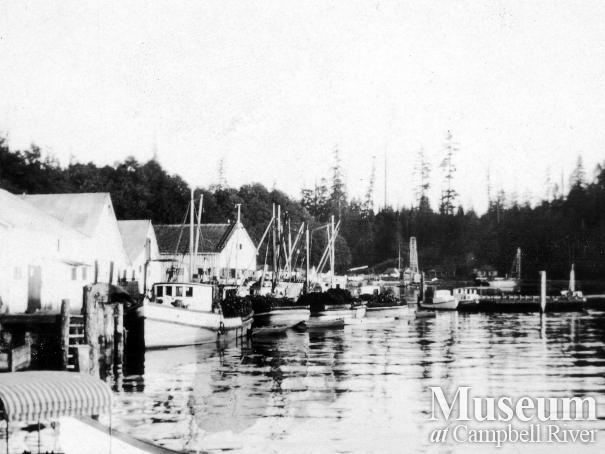 View of Seine Boat Fleet at the Quathiaski Cannery