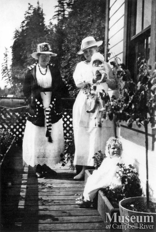 On the Anderson family porch, Quathiaski Cove, Quadra Island