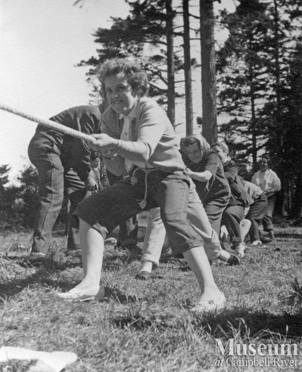 Tug of War at Quadra Island May Day, 1955