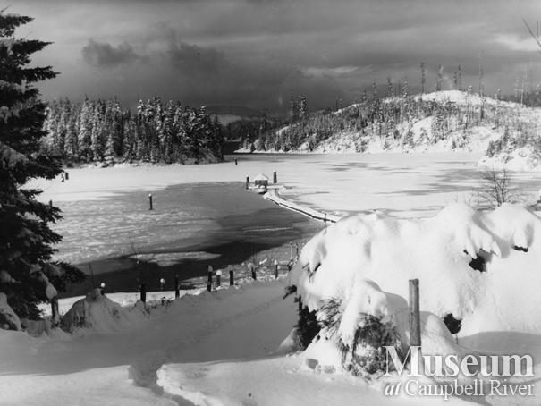 View of Granite Bay in winter, taken from the front door of the Twidle home