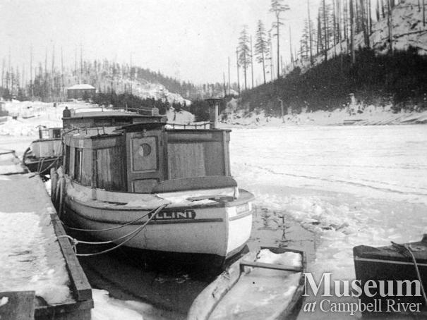 Twidle's Boat "The Illini" tied up a dock at Granite Bay