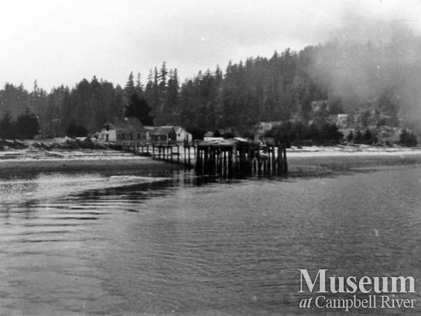 View of the Mansons' Landing wharf, Cortes Island