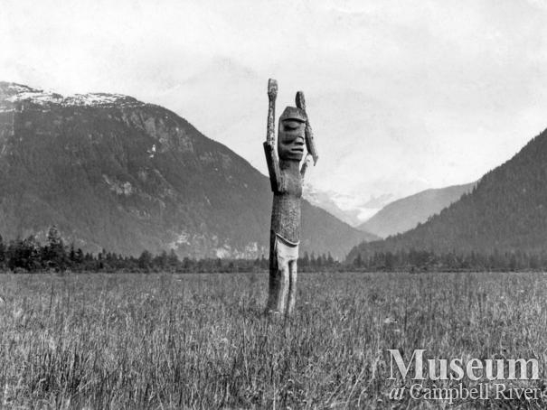 Wooden carving at Kingcome Inlet