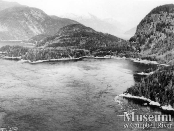 Aerial view of Big Bay, Stuart Island