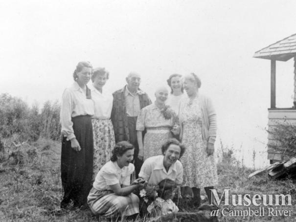 Group  of Stuart Island residents, 1940's
