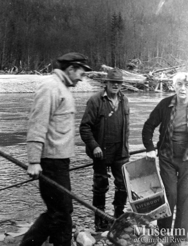 Fishing, possibly for eulachon, on the Kleena Kleene River