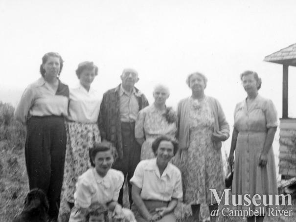 Group of early Stuart Island settlers