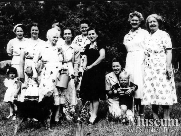 Group of ladies at gathering at Stuart Island