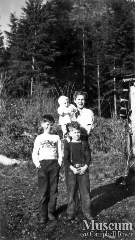 The Olsen family at Big Bay, Stuart Island