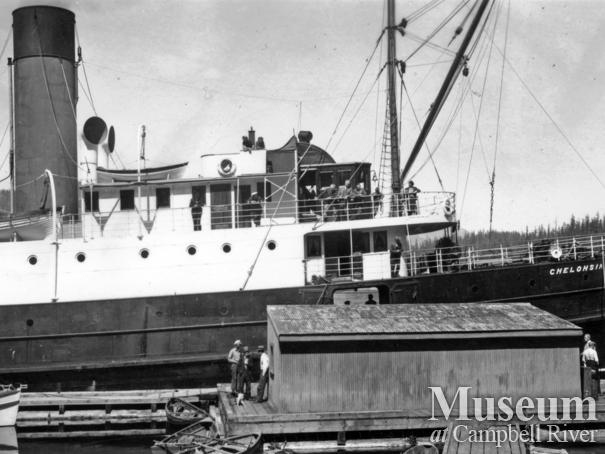 Union Steamship Chelohsin at wharf at Surge Narrows