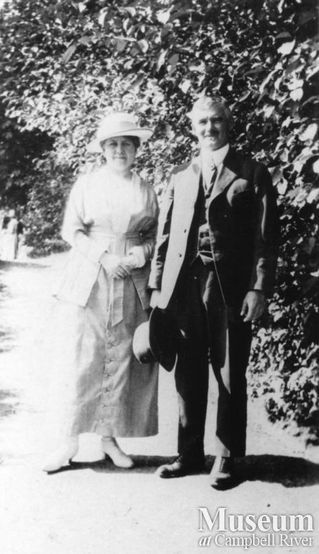 Mr. and Mrs. W.E. Anderson, owners of the Quathiaski Canning Company