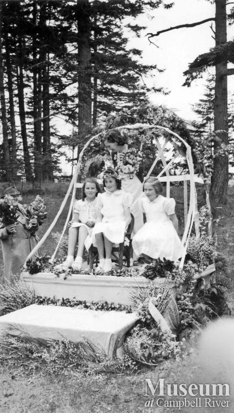 Crowning the May Day Queen at Quathiaski Cove, Quadra Island