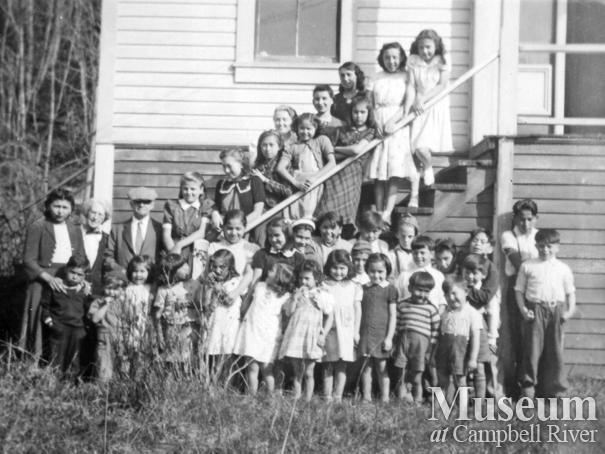 Children at a party at Cape Mudge, Quadra Island