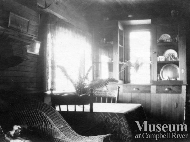 View inside the Marlatt family home, Mary Island