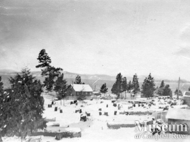Mary Island homestead covered in snow
