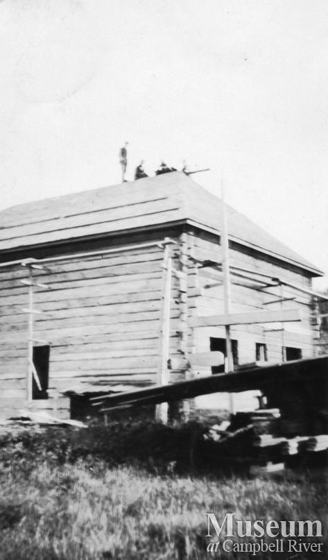 The Hansen family home under construction at Port Neville, B.C.