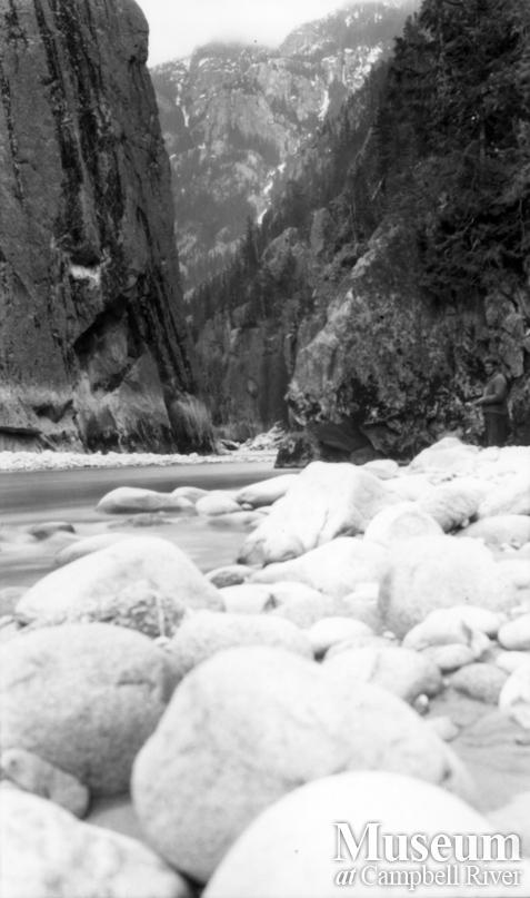 Likely view of the Homathko River canyon, Bute Inlet area